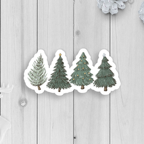 Christmas Trees Vinyl Sticker