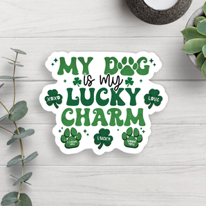 Dog Lucky Vinyl Sticker