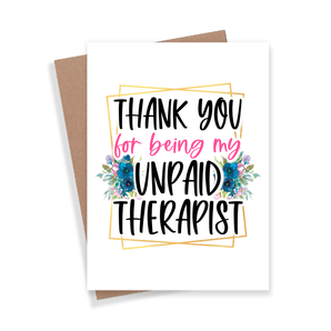 Unpaid Therapist Card