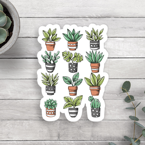 Potted Plants Vinyl Sticker