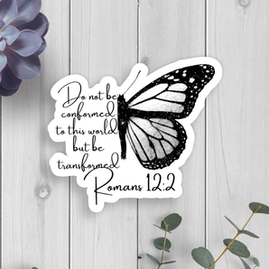 Romans 12:2 Vinyl Sticker