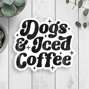 Dogs And Iced Coffee Vinyl Sticker