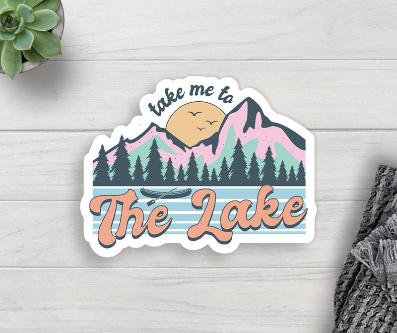 Take Me To The Lake Vinyl Sticker