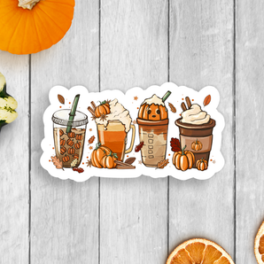 Fall Pumpkin Latte Vinyl Sticker