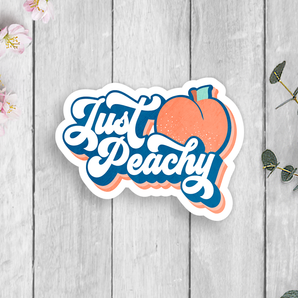 Just Peachy Vinyl Sticker