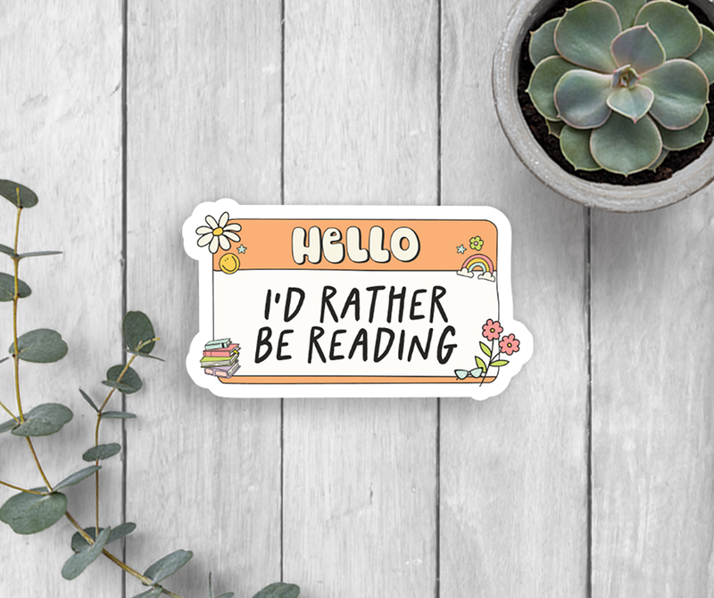 Hello Reading Vinyl Sticker