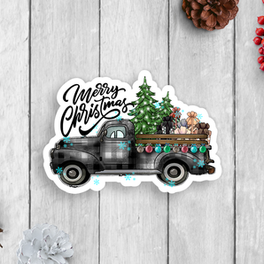 Holiday Truck Vinyl Sticker