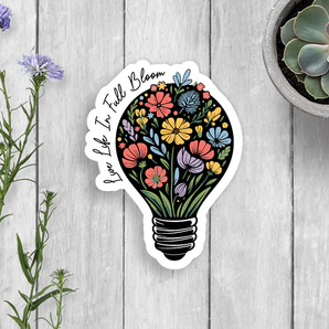 Live Life In Full Bloom Vinyl Sticker