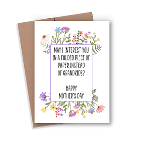 Folded Paper Grandkids Card