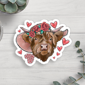 Cow Hearts Vinyl Sticker