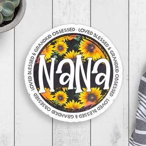 Nana Sunflower  Vinyl Sticker