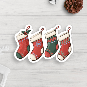 Christmas Stockings Vinyl Sticker