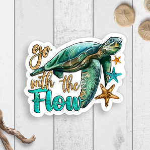 Go With The Flow Vinyl Sticker