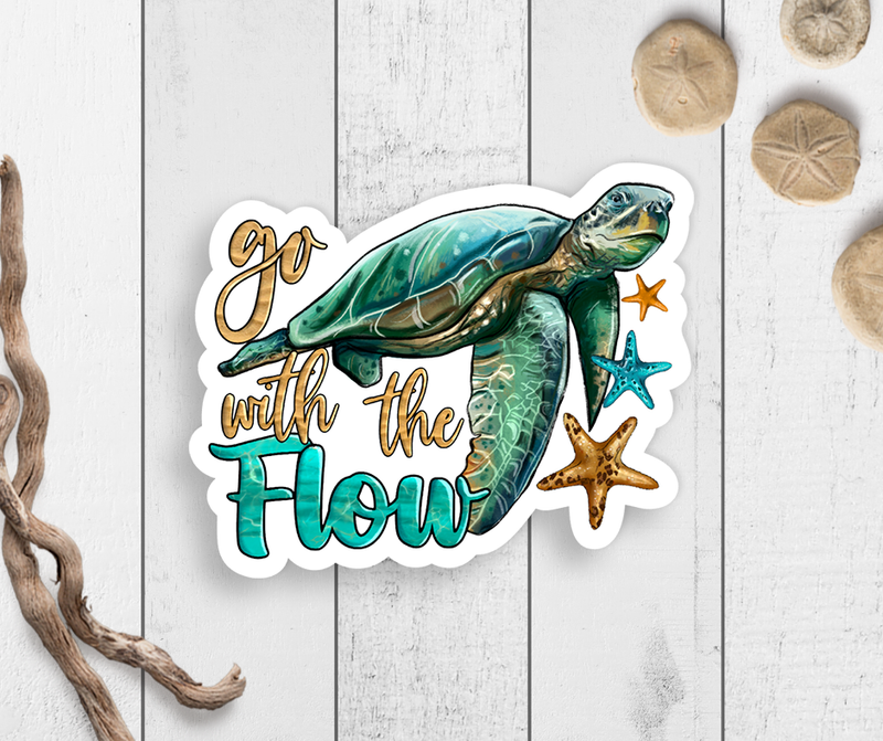 Go With The Flow Vinyl Sticker