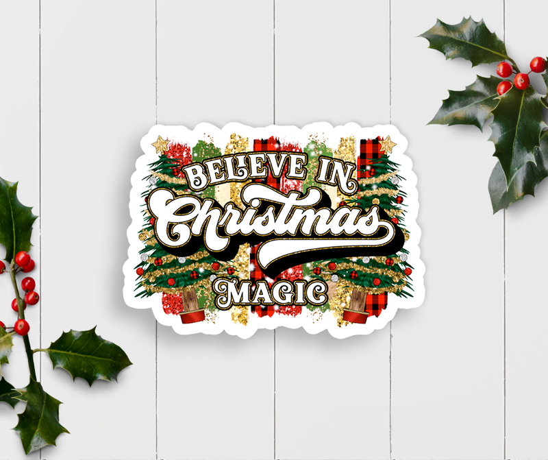 Believe In Christmas Magic Vinyl Sticker