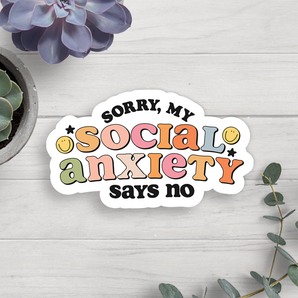 Social Anxiety Vinyl Sticker