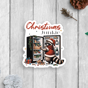 Christmas Junkie Vinyl Sticker