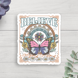 Believe Vinyl Sticker