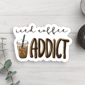 Iced Coffee Addict Vinyl Sticker