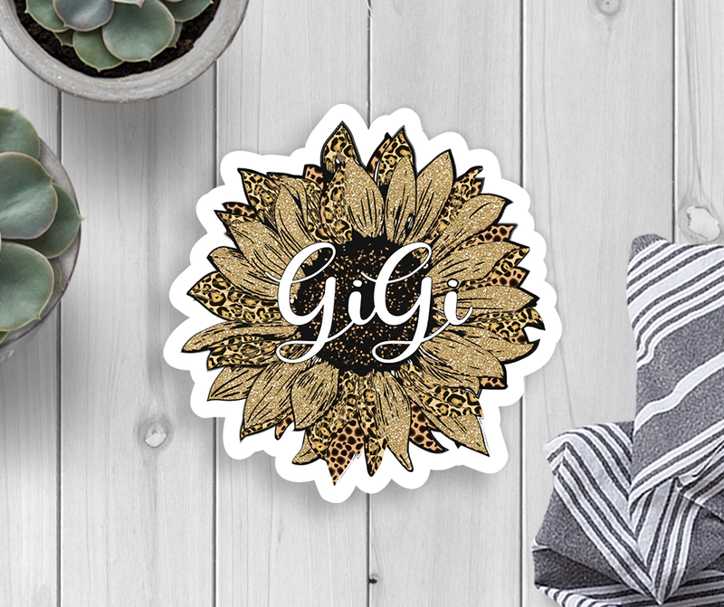 Gigi Sunflower Vinyl Sticker