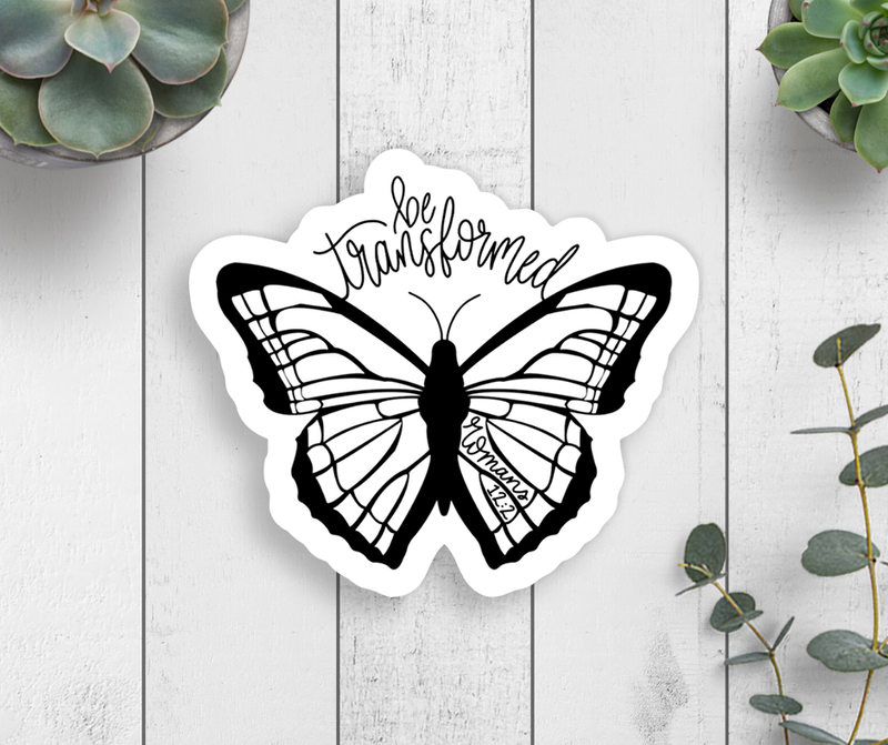 Be Transformed Butterfly Vinyl Sticker