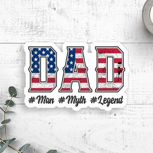 Dad Man Myth Legend Vinyl Sticker