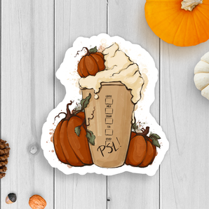 Pumpkin Spice Latte Vinyl Sticker