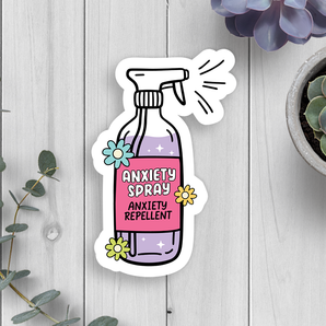 Anxiety Spray Vinyl Sticker