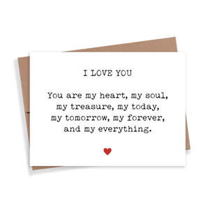 I Love You Card