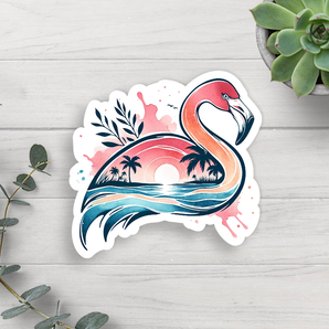 Flamingo Vinyl Sticker