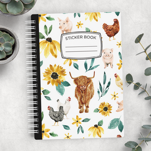 Floral Farm Animal Sticker Book