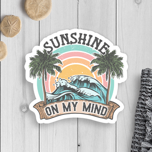 Sunshine On My Mind Vinyl Sticker