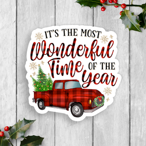 It’s The Most Wonderful Time Of The Year Vinyl Sticker