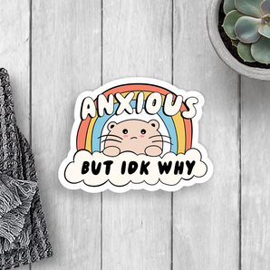 Anxious Vinyl Sticker