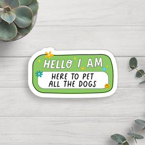 Pet All The Dogs Vinyl Sticker