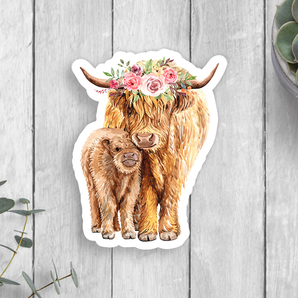 Cow & Calf Vinyl Sticker