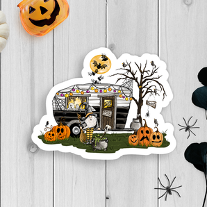 Halloween Camper Vinyl Sticker