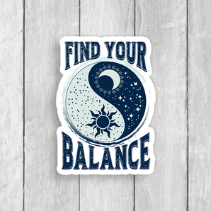 Find Your Balance Vinyl Sticker