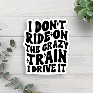 Crazy Train Vinyl Sticker