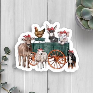 Farm Animals Vinyl Sticker