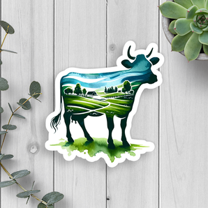 Cow Vinyl Sticker