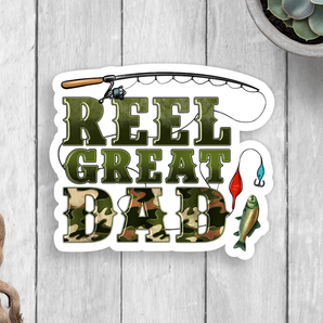 Reel Great Dad Vinyl Sticker