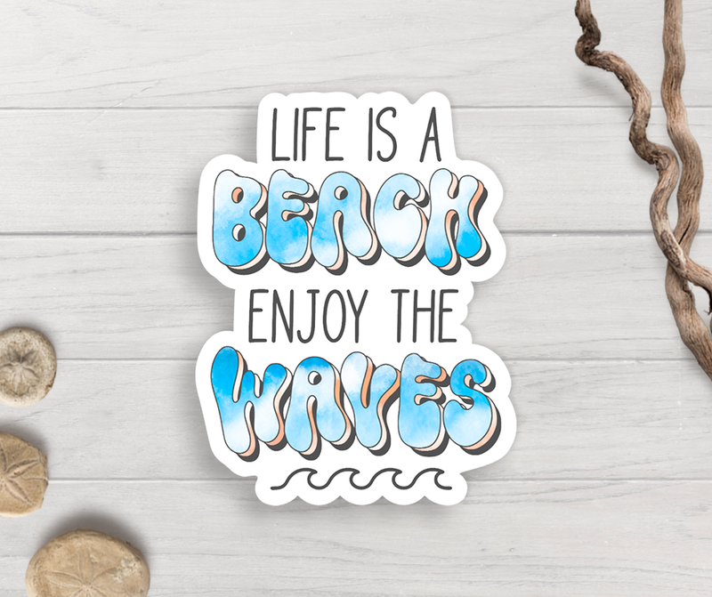 Beach Waves Vinyl Sticker