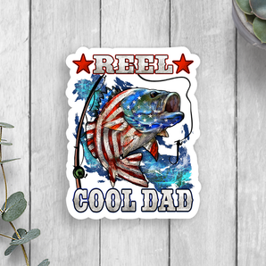 Reel Cool Dad Vinyl Sticker