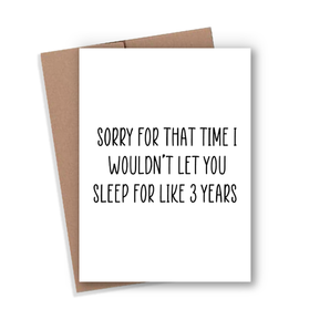 Let You Sleep Card