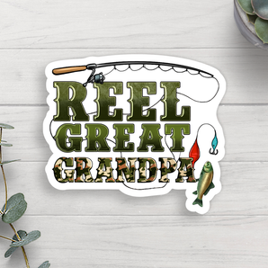 Reel Great Grandpa Vinyl Sticker