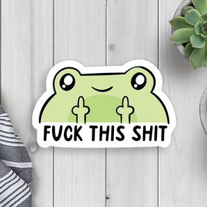 F This Frog Vinyl Sticker