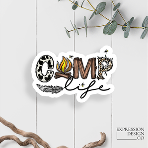 Camp Life Vinyl Sticker, Western Sticker