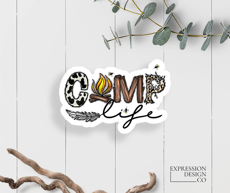 Camp Life Vinyl Sticker, Western Sticker