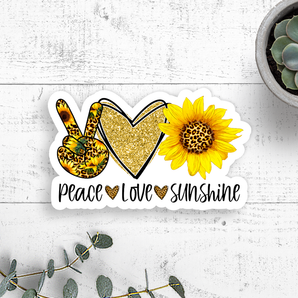 Peace Love Sunshine Vinyl Sticker